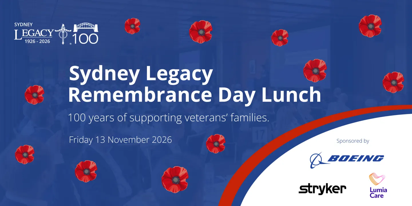 Sydney Legacy Remembrance Day Lunch 2026