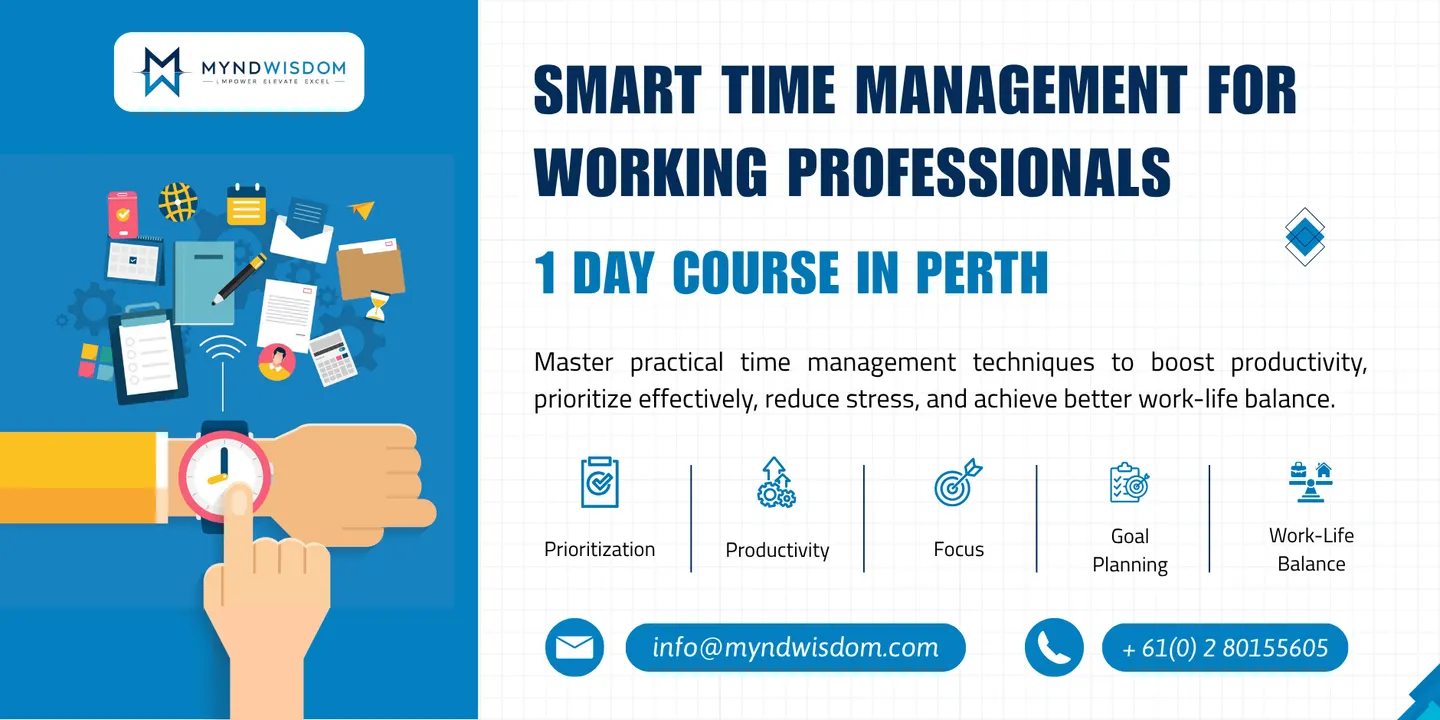 Smart Time Management for Working Professionals: 1 Day Course in Perth