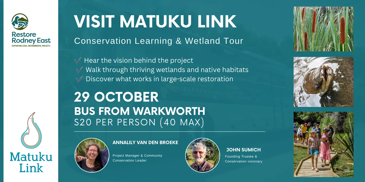 Visit Matuku Link - Conservation Learning & Wetland Tour