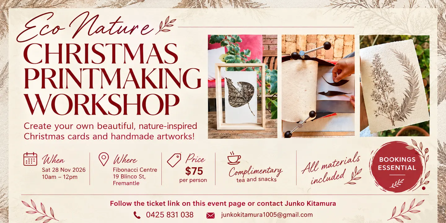 Eco nature Christmas printmaking workshop (Morning)