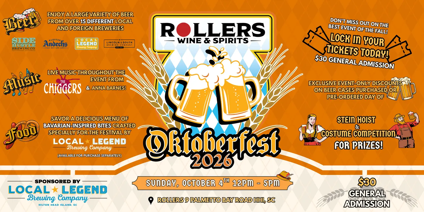 2026 Hilton Head Island's Oktoberfest sponsored by Rollers & Local Legend Brewing Co.