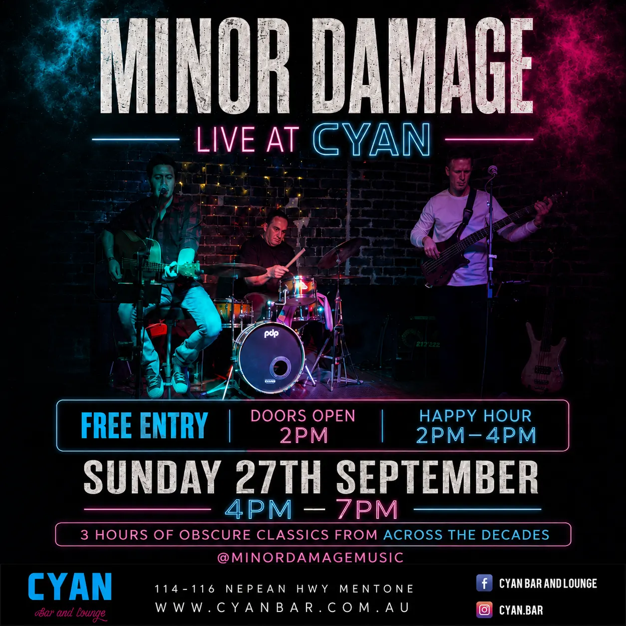 RECOVERY SESSION — MINOR DAMAGE LIVE AT CYAN