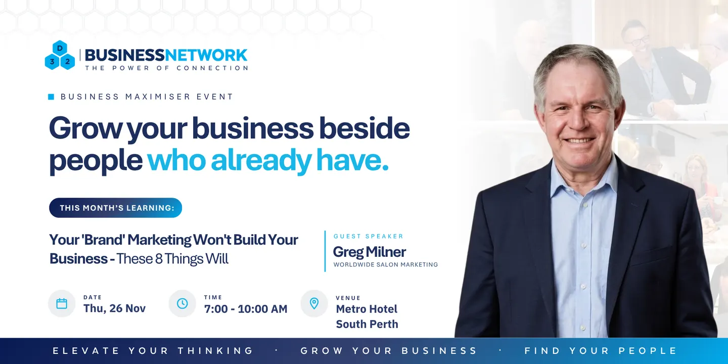 D32 Business Maximiser in Perth – Thu 26 Nov