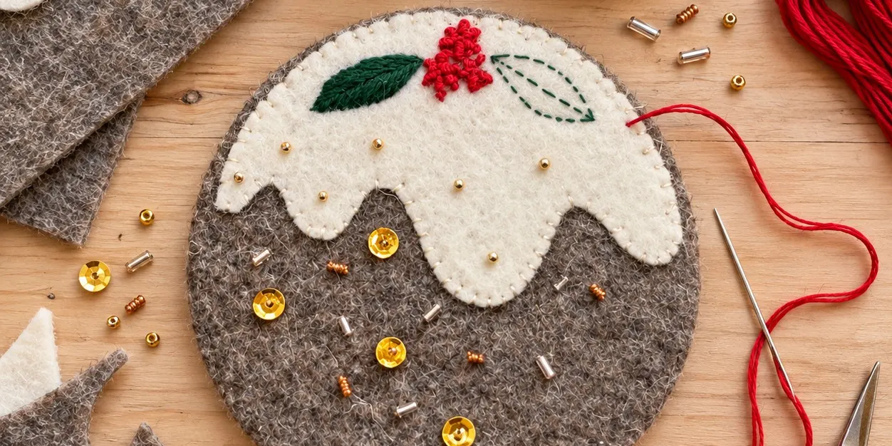 Embroidered Christmas Pudding
