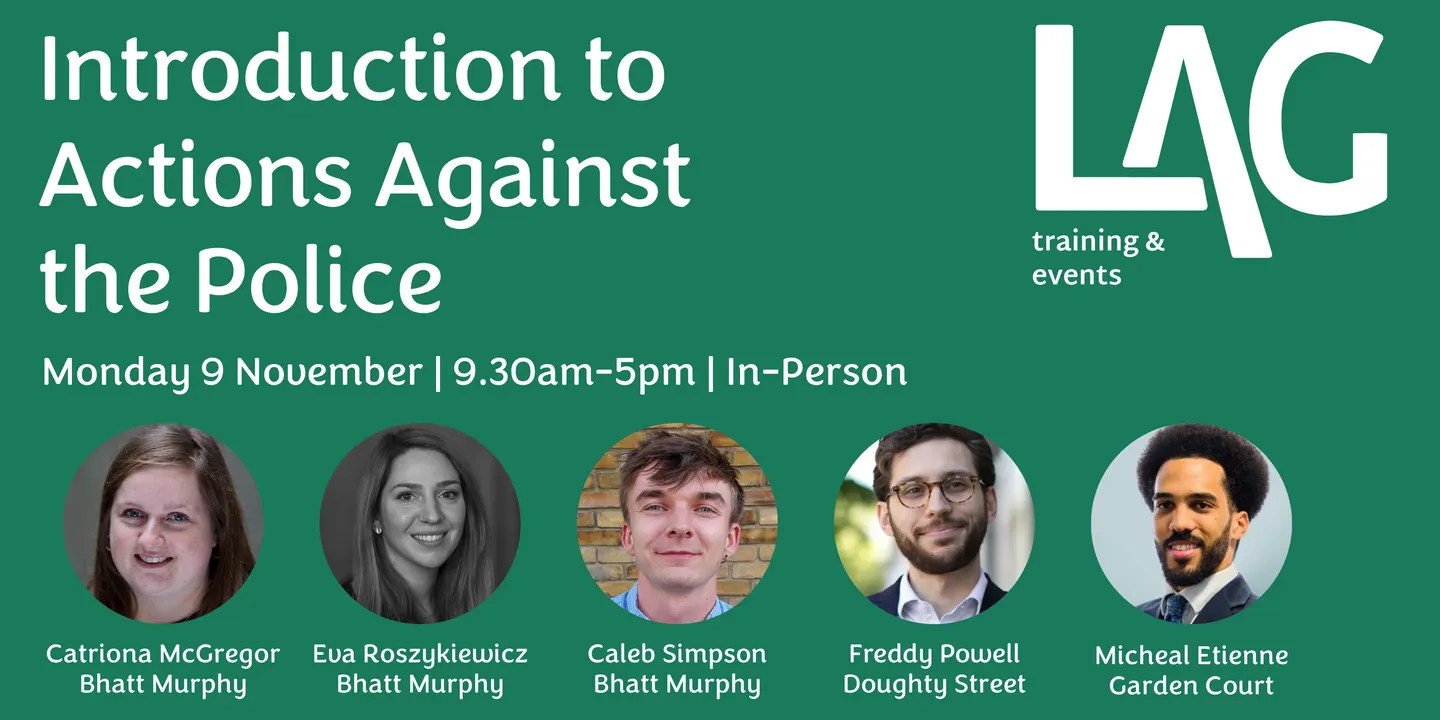 Introduction to Actions Against the Police Training 2026