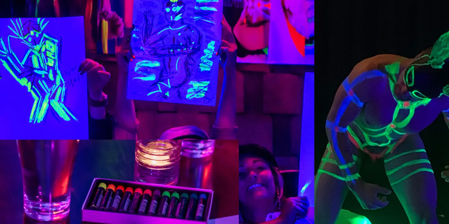 Experimental NEON Life Drawing Class @thebuttonfactory