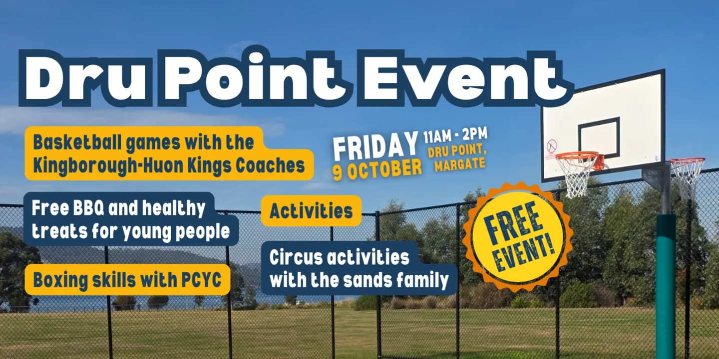 Free event at Dru Point basketball court during the school holidays!