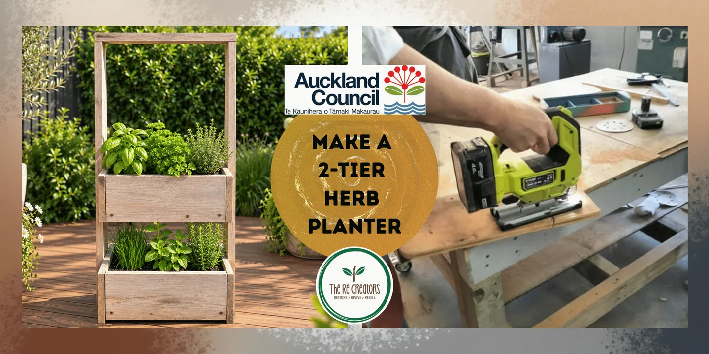 Make a 2-tier Herb Holder: Spring gardening, The ReCreators Green Space, Tuesday 27 Oct, 10am - 2pm