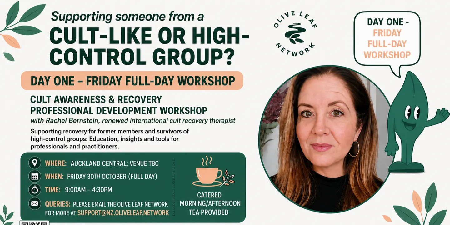 FRIDAY FULL-DAY Cult Recovery Therapy - Professional Development Workshop with Rachel Bernstein