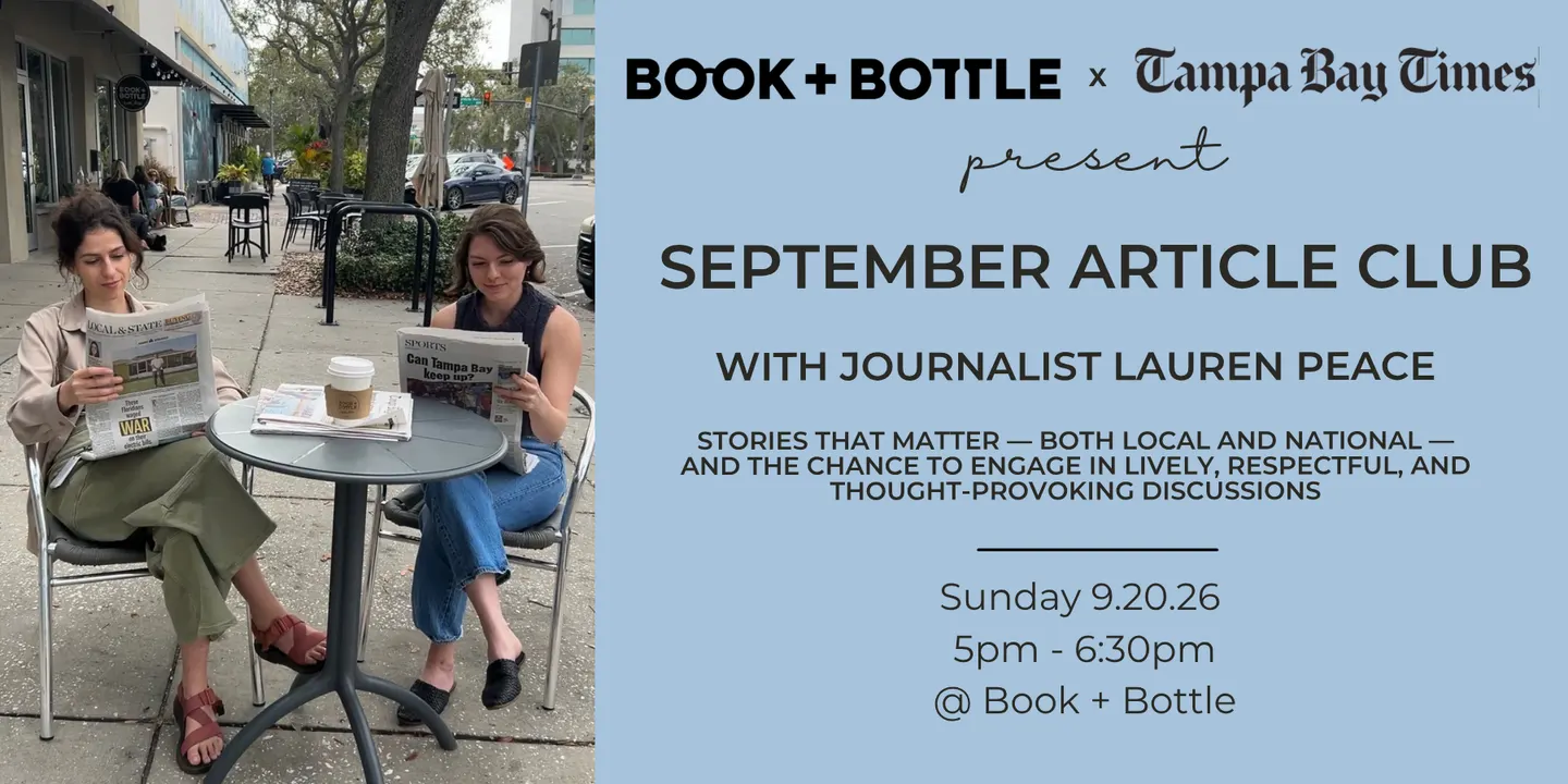 September Article Club: Book + Bottle x Tampa Bay Times