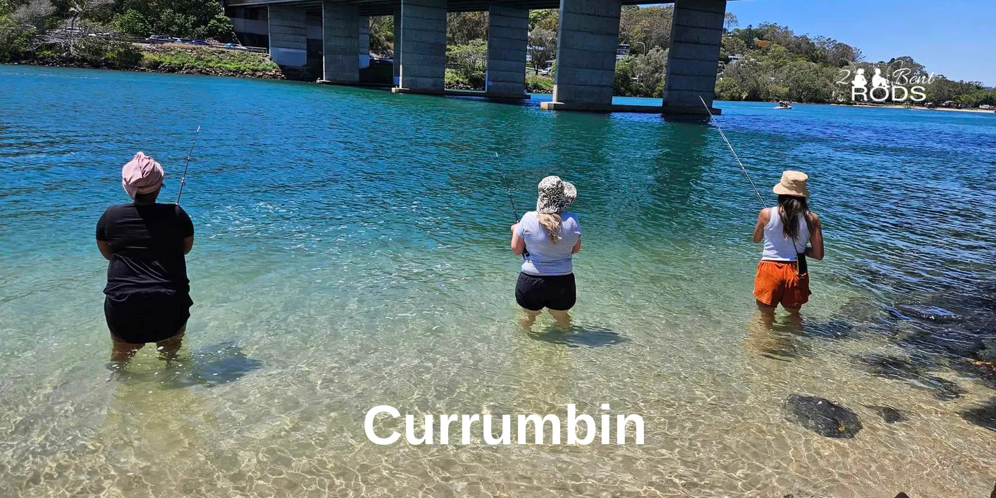 Group fishing lesson at Currumbin - October