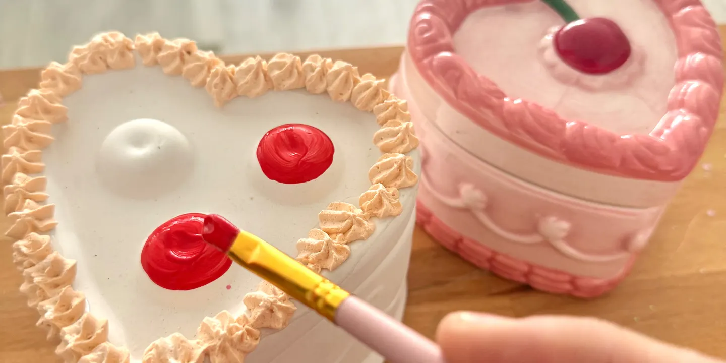 Fake Cake Trinket Dish Making 7+