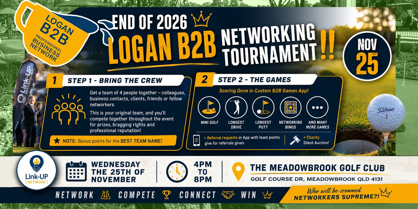 🏆⛳ WHO WILL NETWORK SUPREME?! End of Year Logan B2B Tournament ~ 📍 Link-Up Network