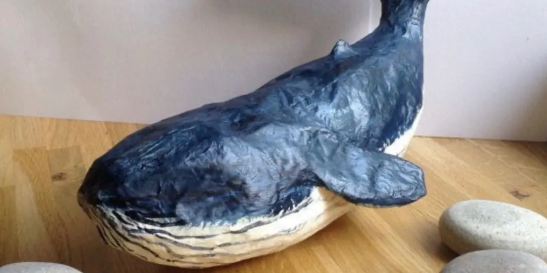 Create a whale from Sunclay and Paint with acrylics