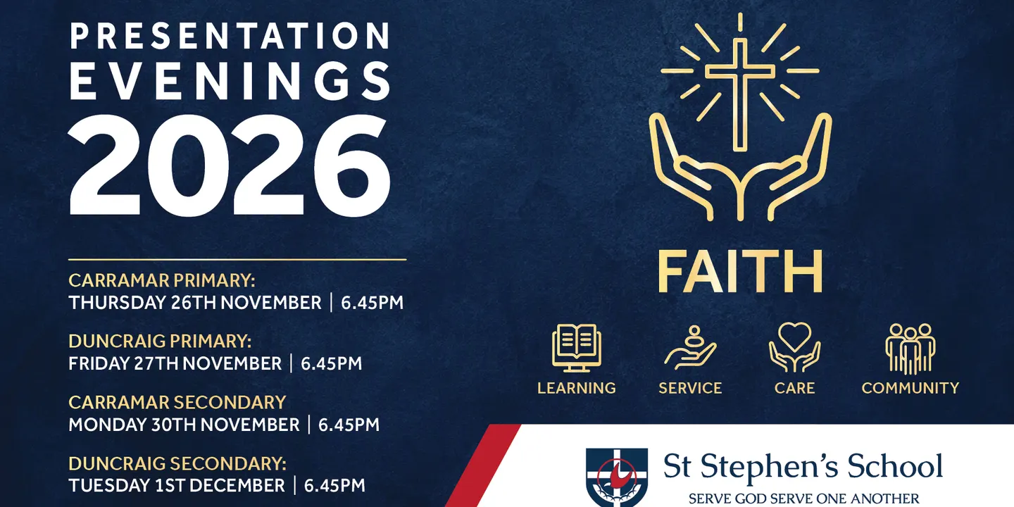 St Stephen's School Duncraig Secondary Presentation Evening 2026