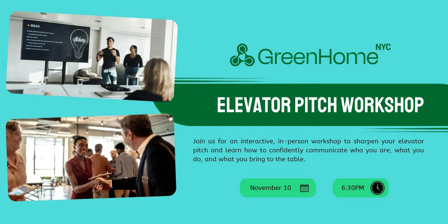 Green Careers: Elevator Pitch Workshop