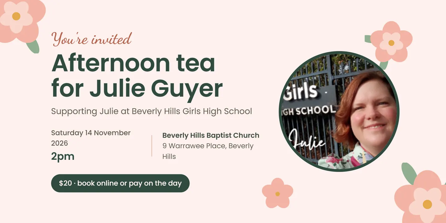 Afternoon tea for Julie Guyer at BHGHS