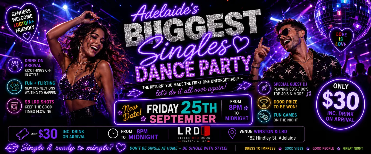 “Adelaide’s Biggest Singles Dance Party”