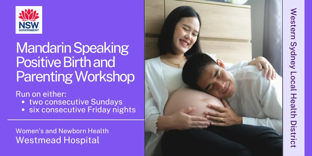 Positive Birth and Parenting Workshop MANDARIN - Sunday 11th October & Sunday 18th October 2026