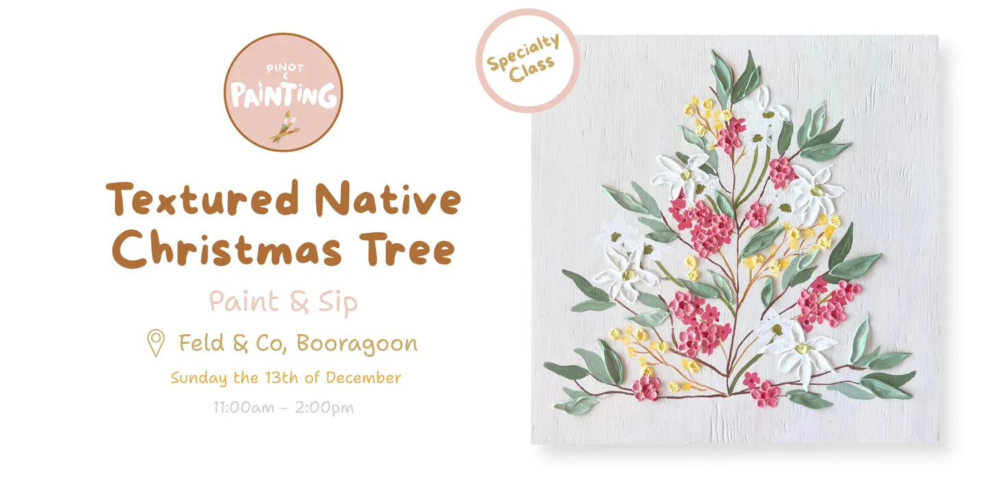Textured Native Christmas Tree Art Class @ Feld & Co