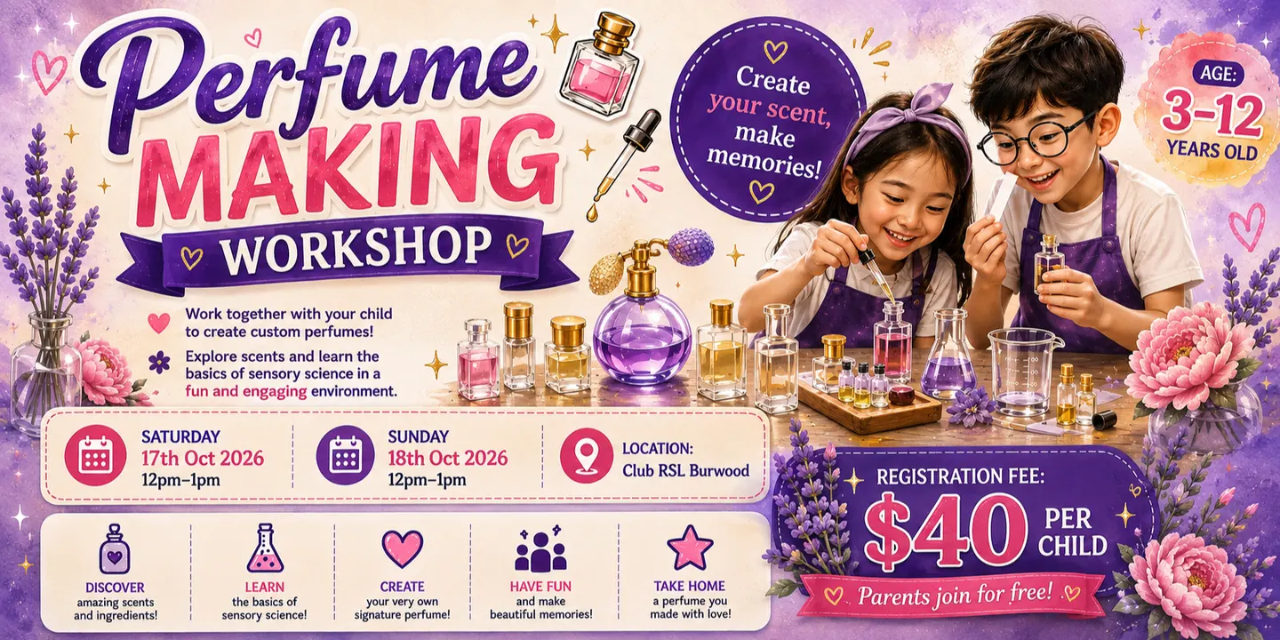 Perfume Making Workshop at Kids Enrichment Expo Oct 2026