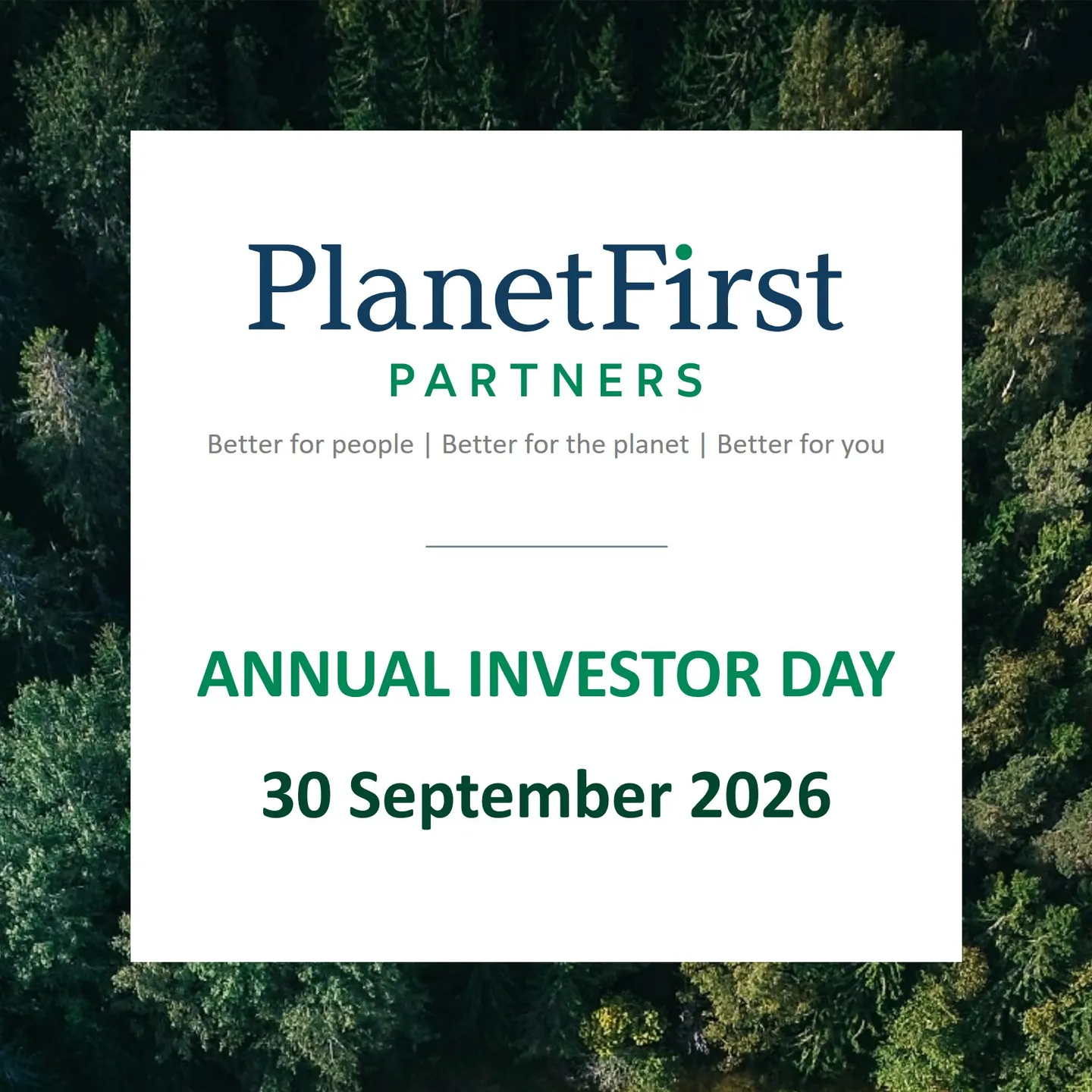 Planet First Partners Investor Day 2026