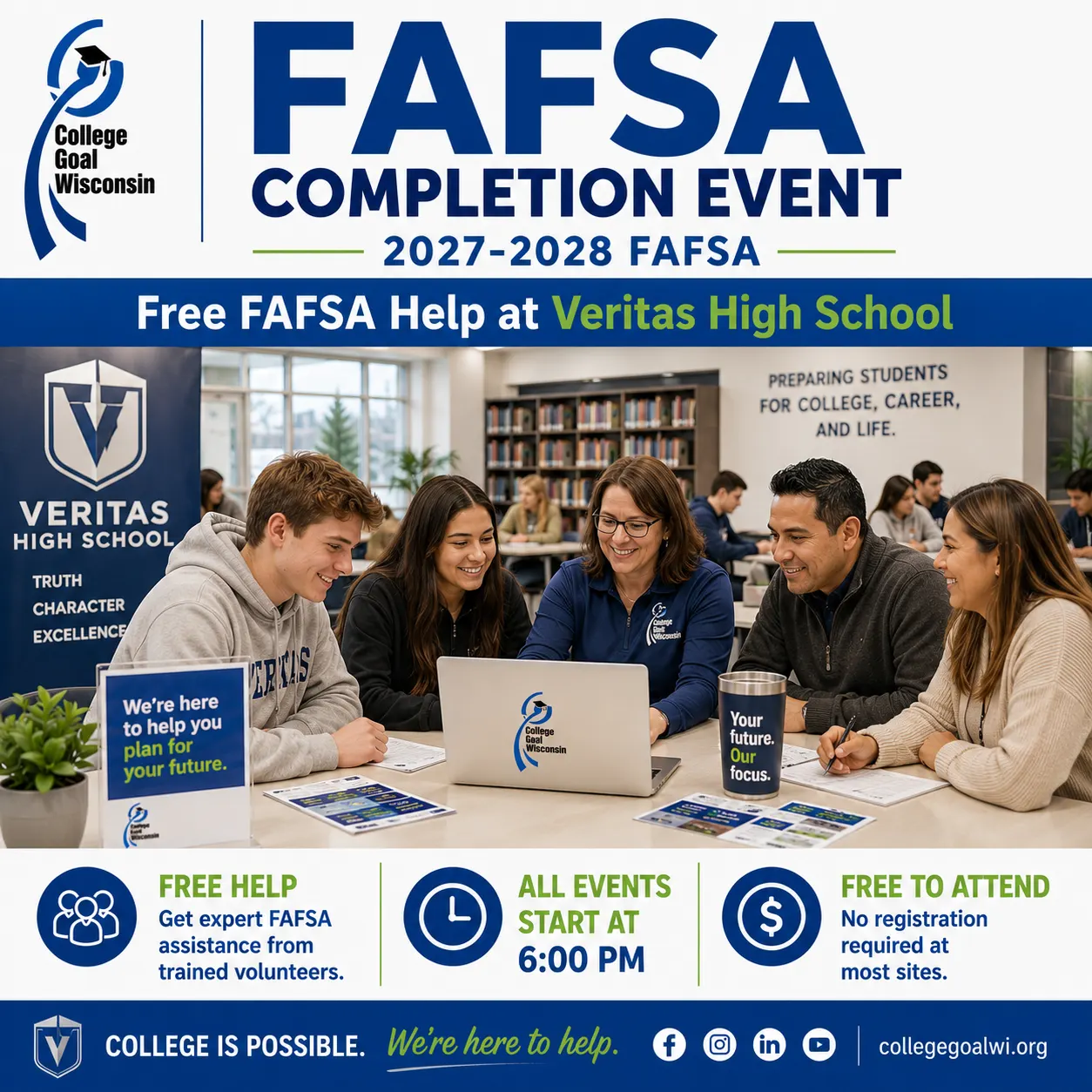 College Goal Wisconsin — Free FAFSA Help at Veritas High School