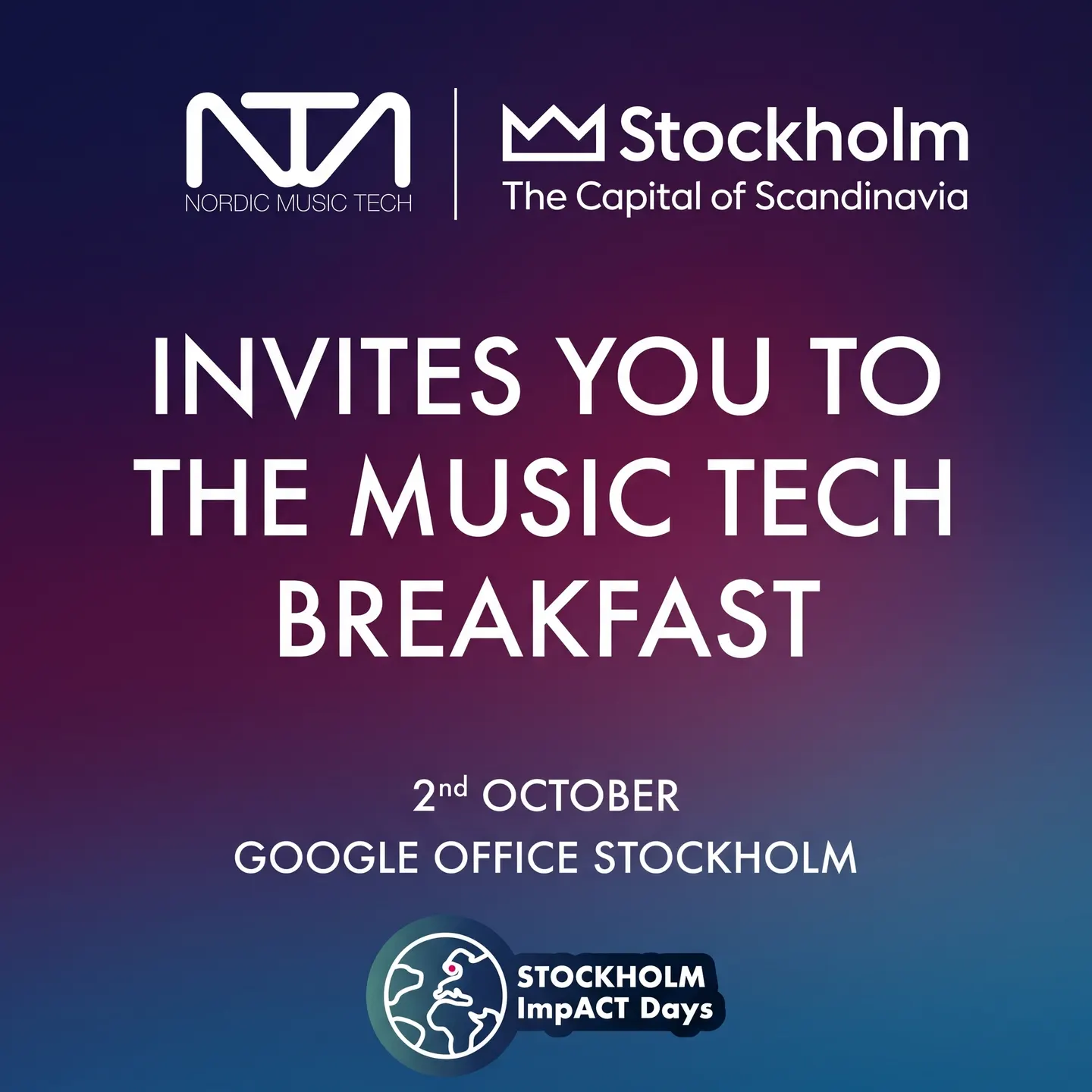 NMT & SBR invites you to the Music Tech Breakfast