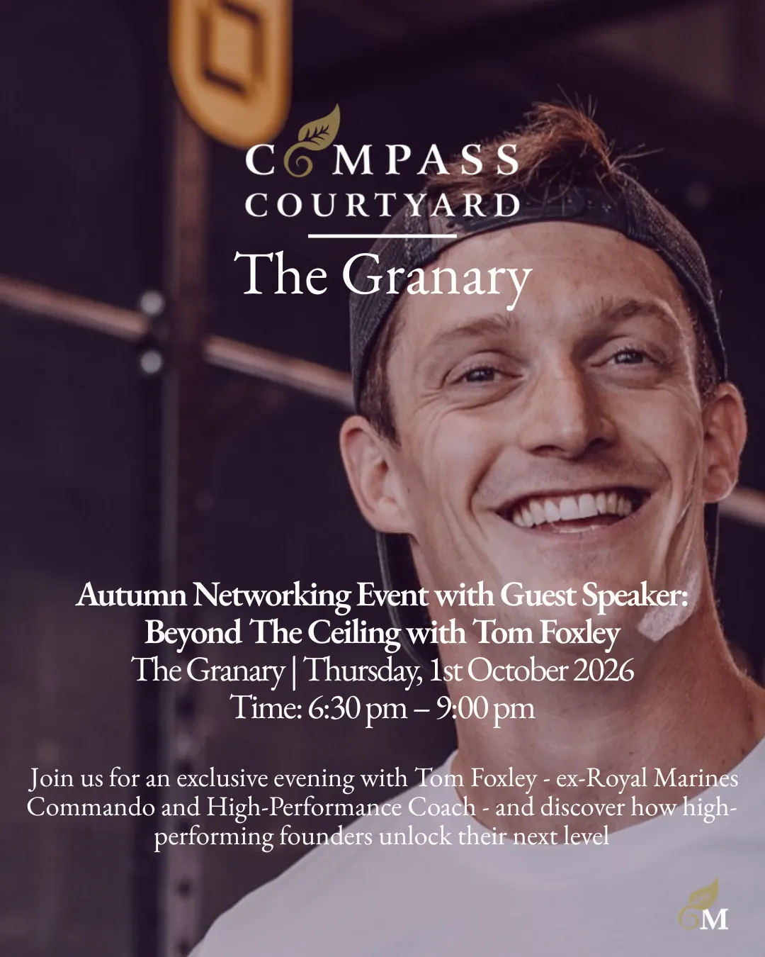 Autumn Networking with Guest speaker: Beyond the Ceiling with Tom Foxley