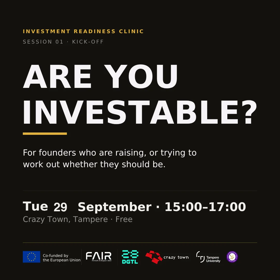 Ready to raise? Investment Readiness Clinic