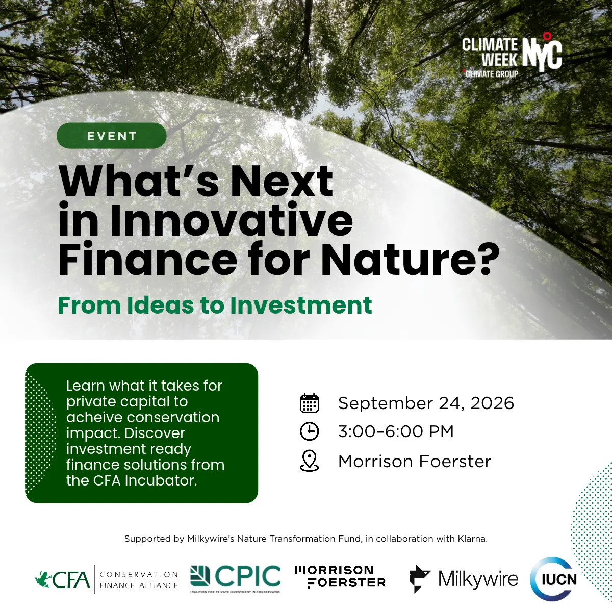 What's Next in Innovative Finance for Nature?