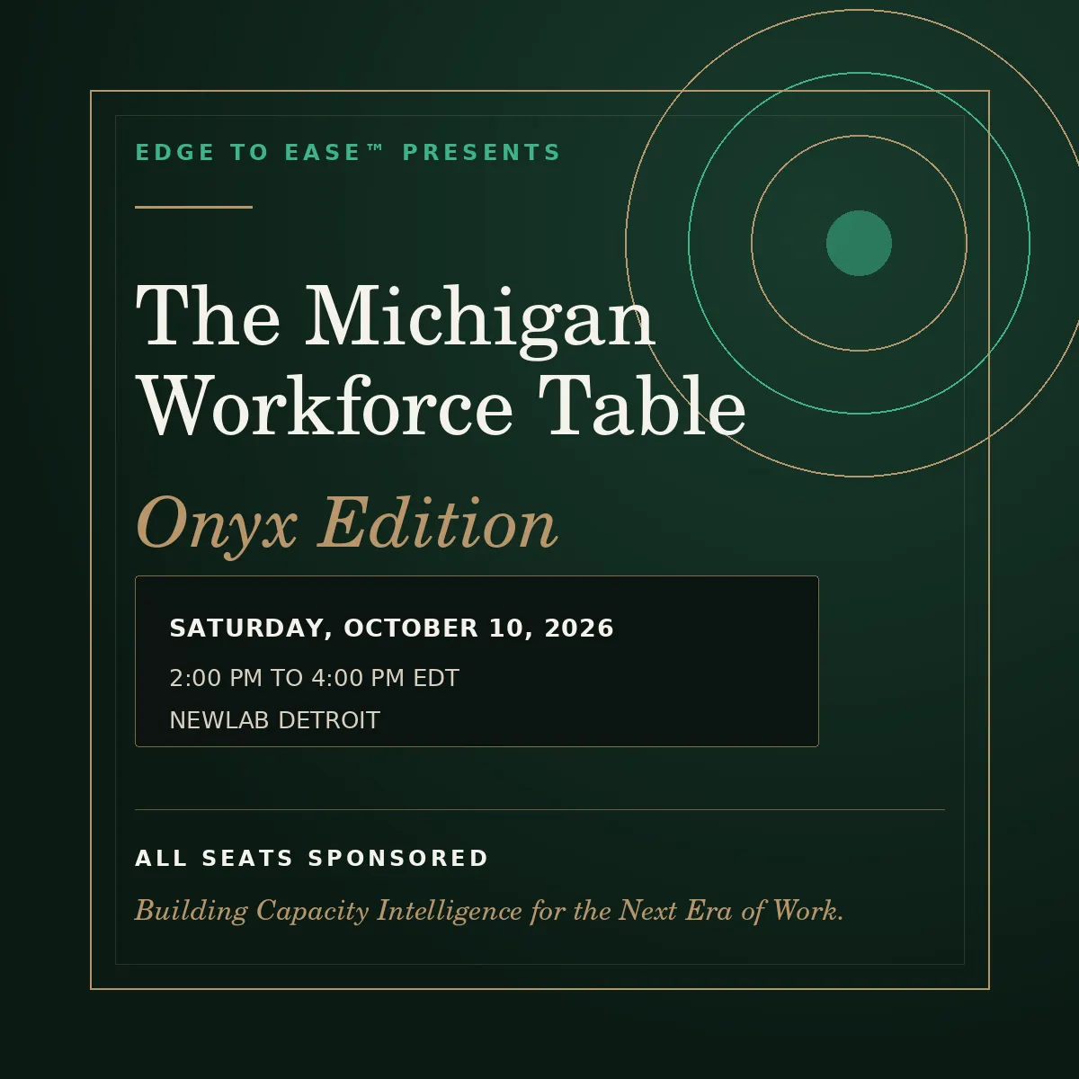 The Michigan Workforce Table, Onyx Edition
