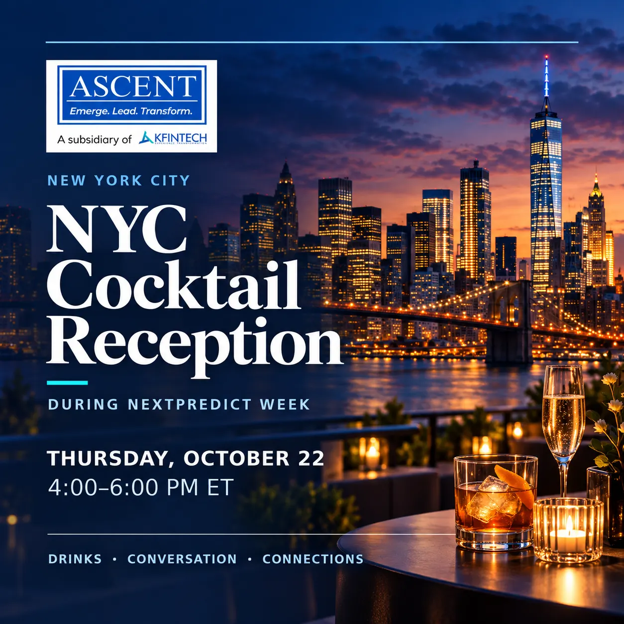 Ascent NYC Cocktail Event during NextPredict