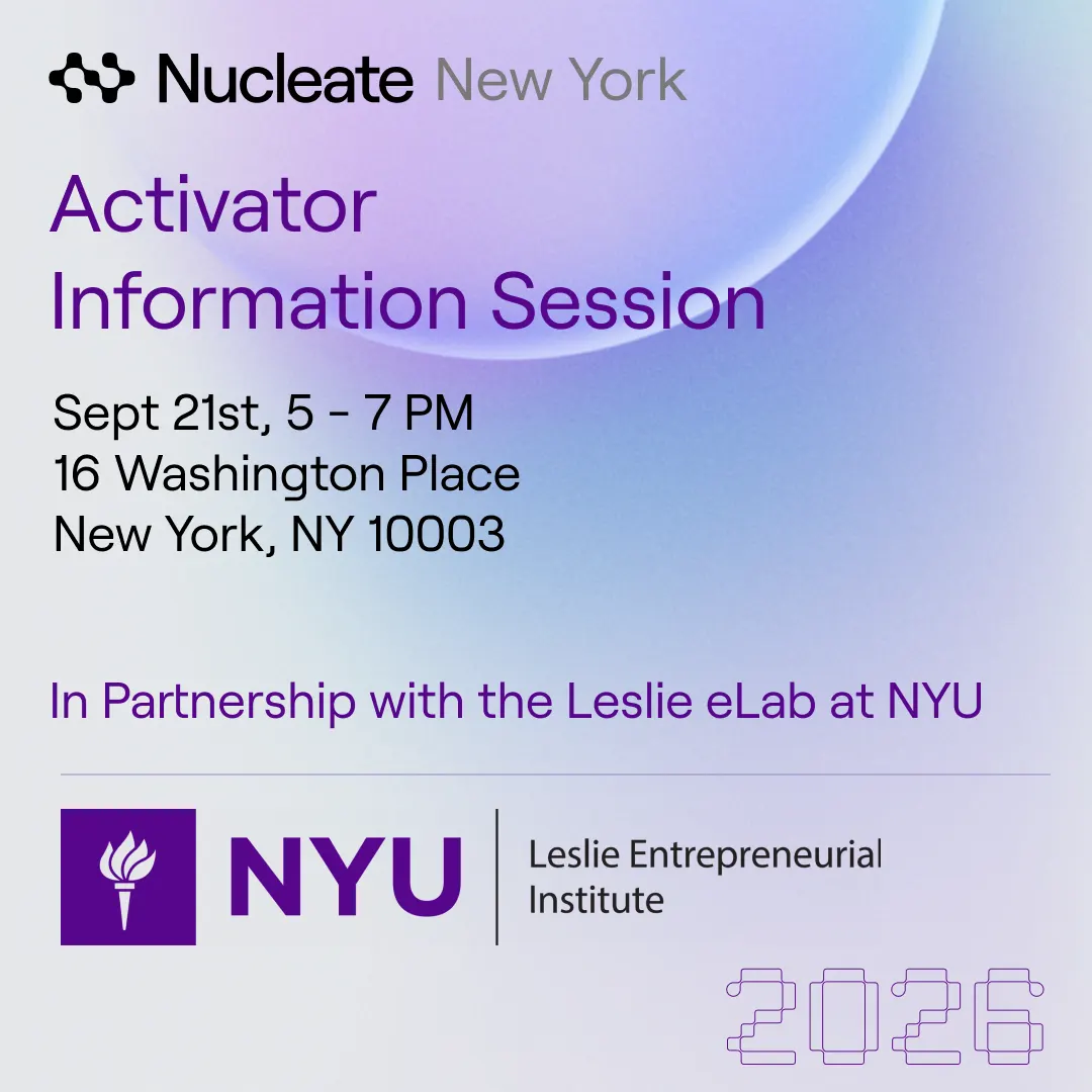 Nucleate NY Activator Info Session- NYU Downtown