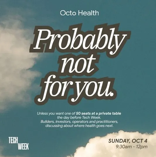 Genuinely not for everyone. Unless you're really into health. #SFTechWeek
