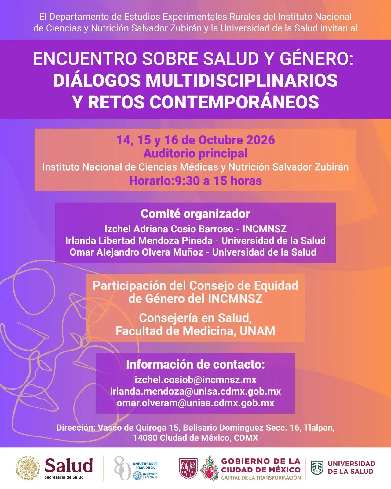 Encuentro sobre salud y género: Diálogos multidisciplinarios y retos contemporáneos