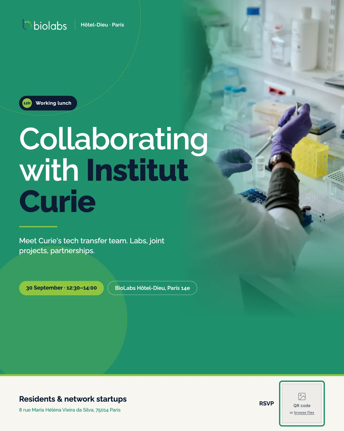 Innovation Lunch — Collaborating with Institut Curie