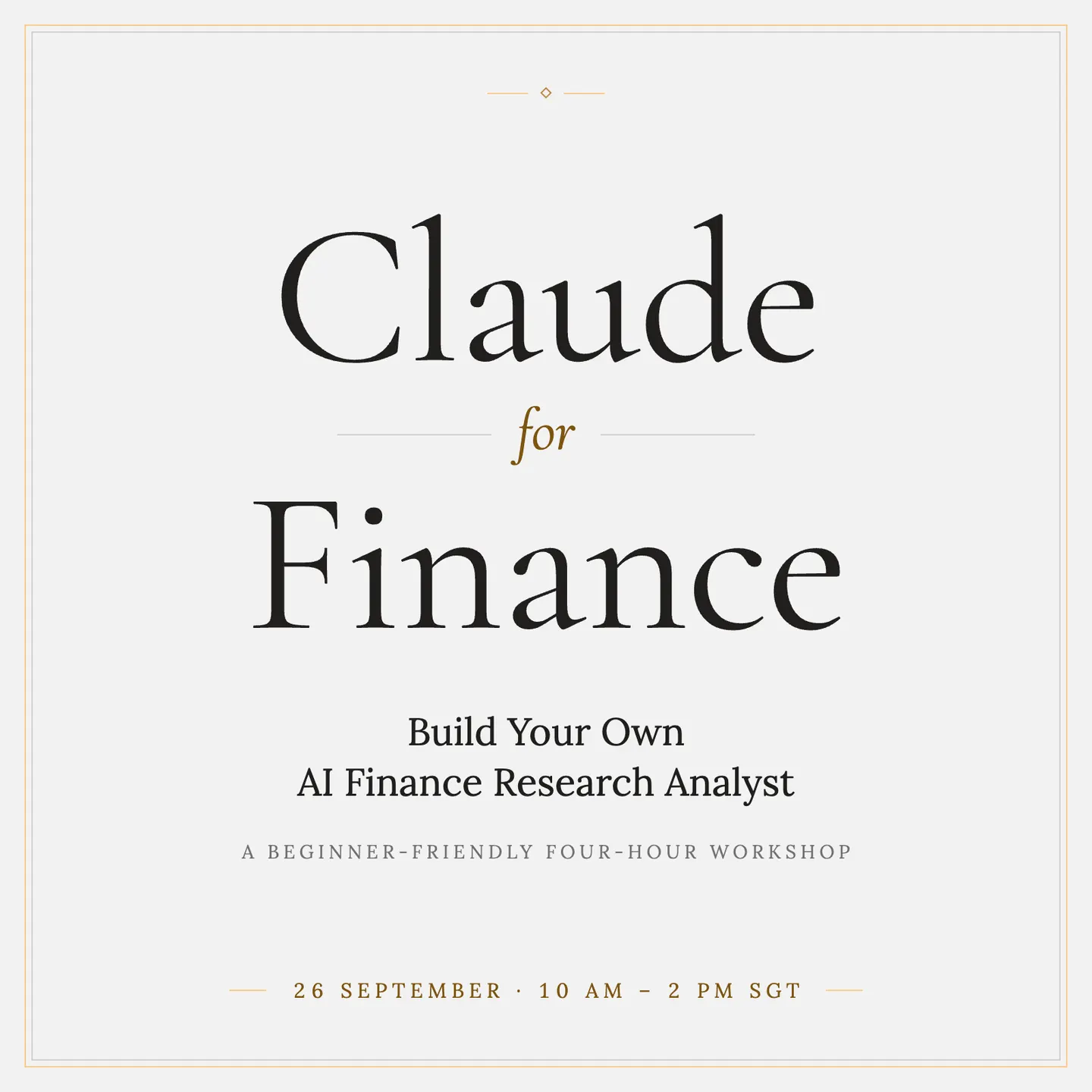 Claude for Finance: Build Your Own AI Finance Research Analyst within four hours
