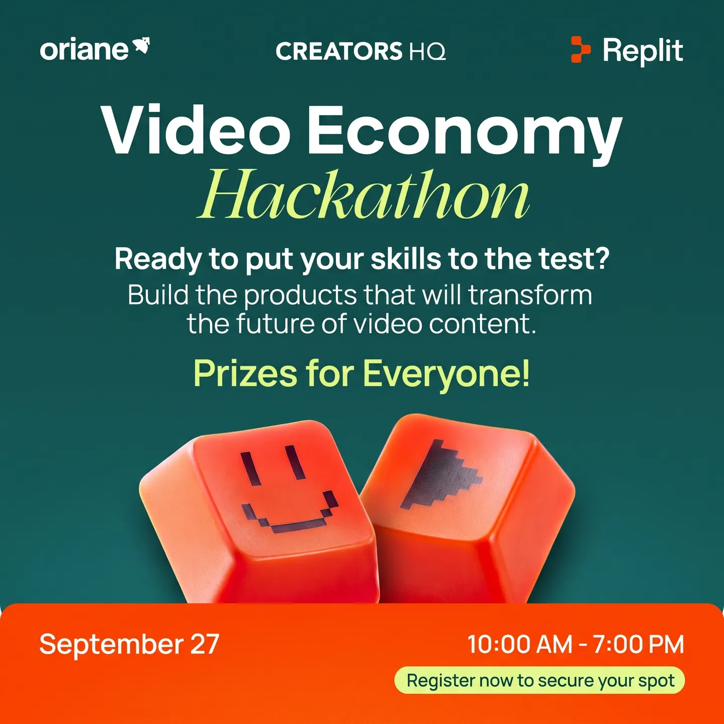 Oriane x Replit x Creators HQ: Build for the Video Economy — Dubai Hackathon