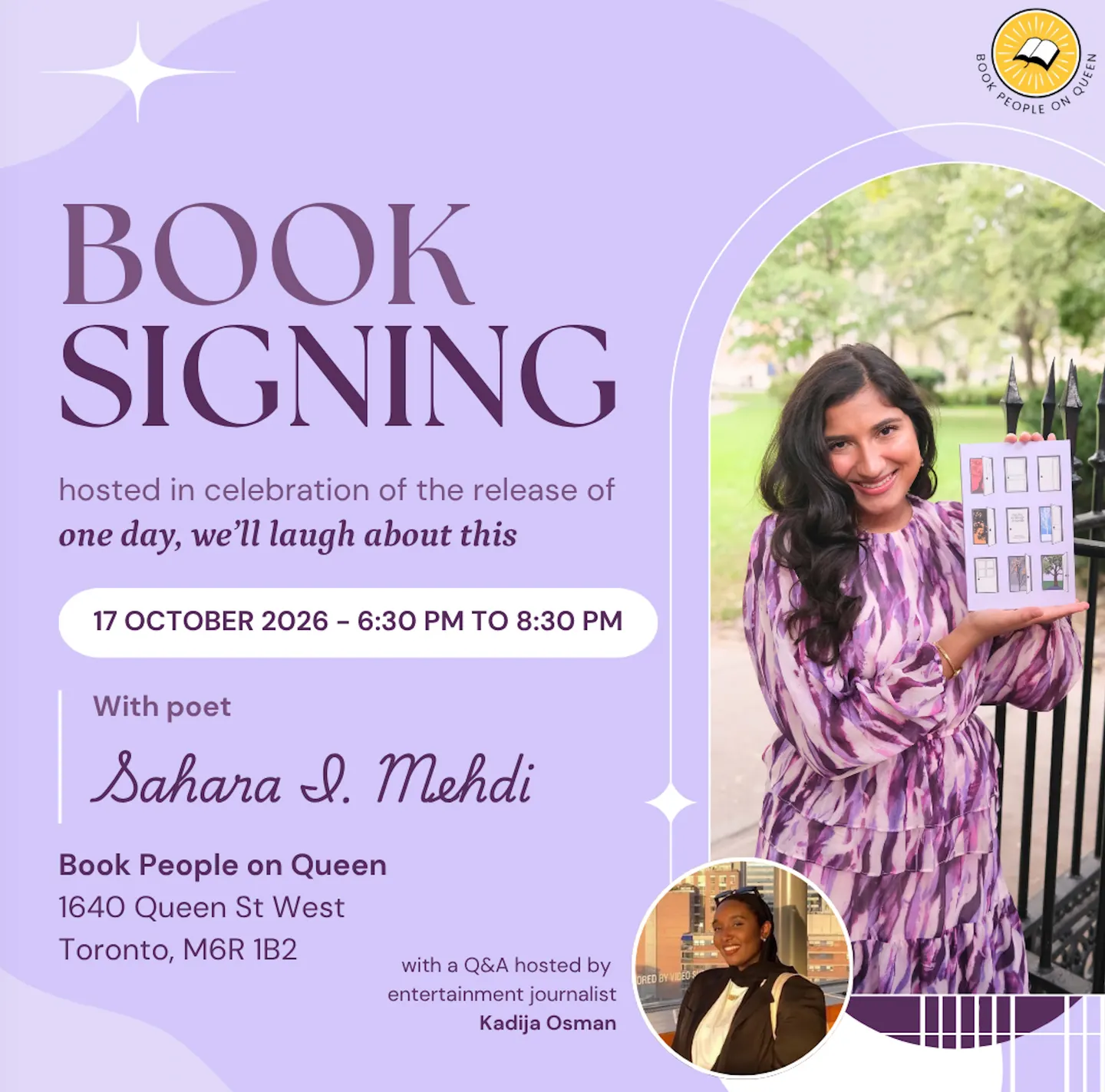 Poetry Launch: one day, we'll laugh about this by Sahara I. Mehdi