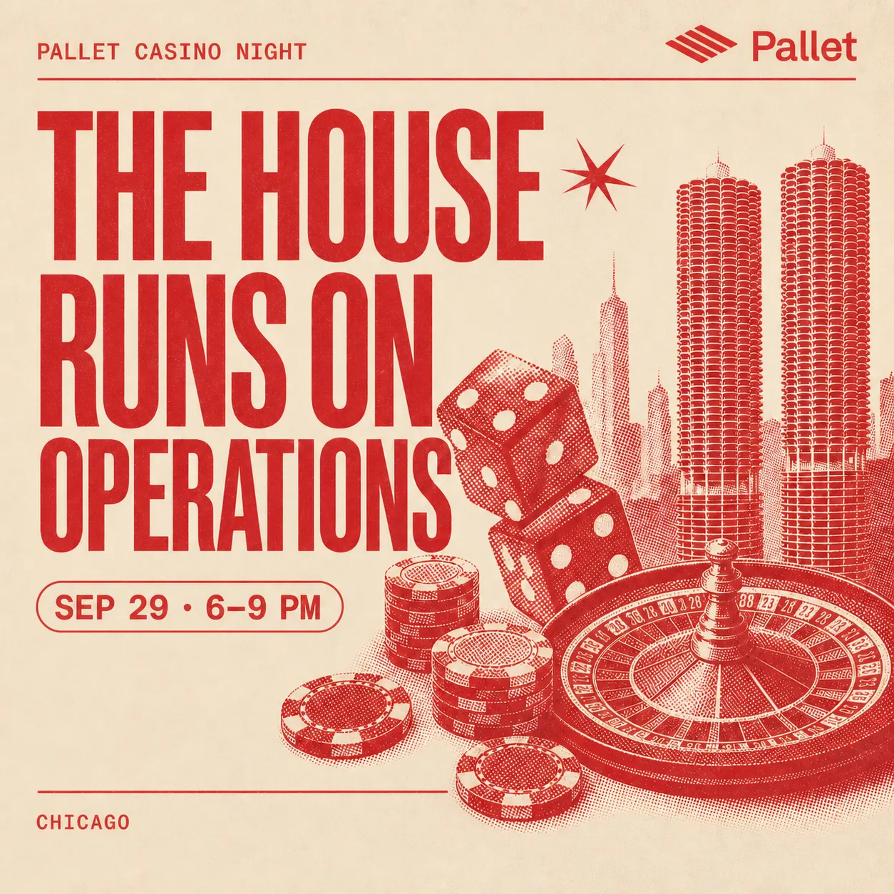 The House Runs on Operations - A private casino night by Pallet
