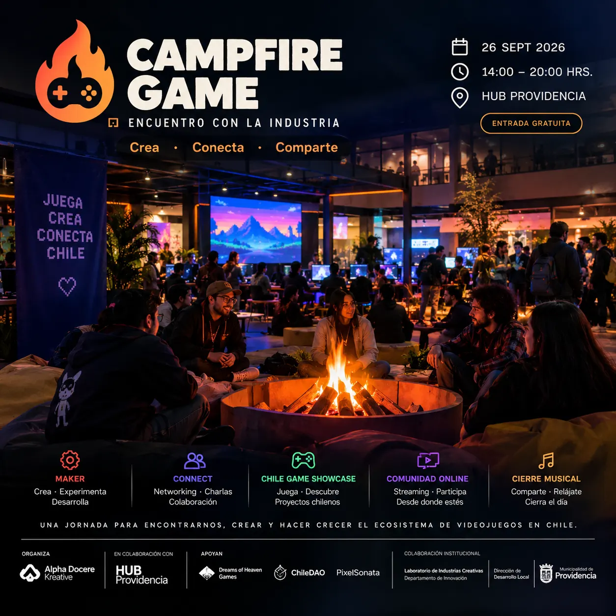🎮 CAMPFIRE GAMER— Jornada Maker, De Conexión e Innovación Abierta