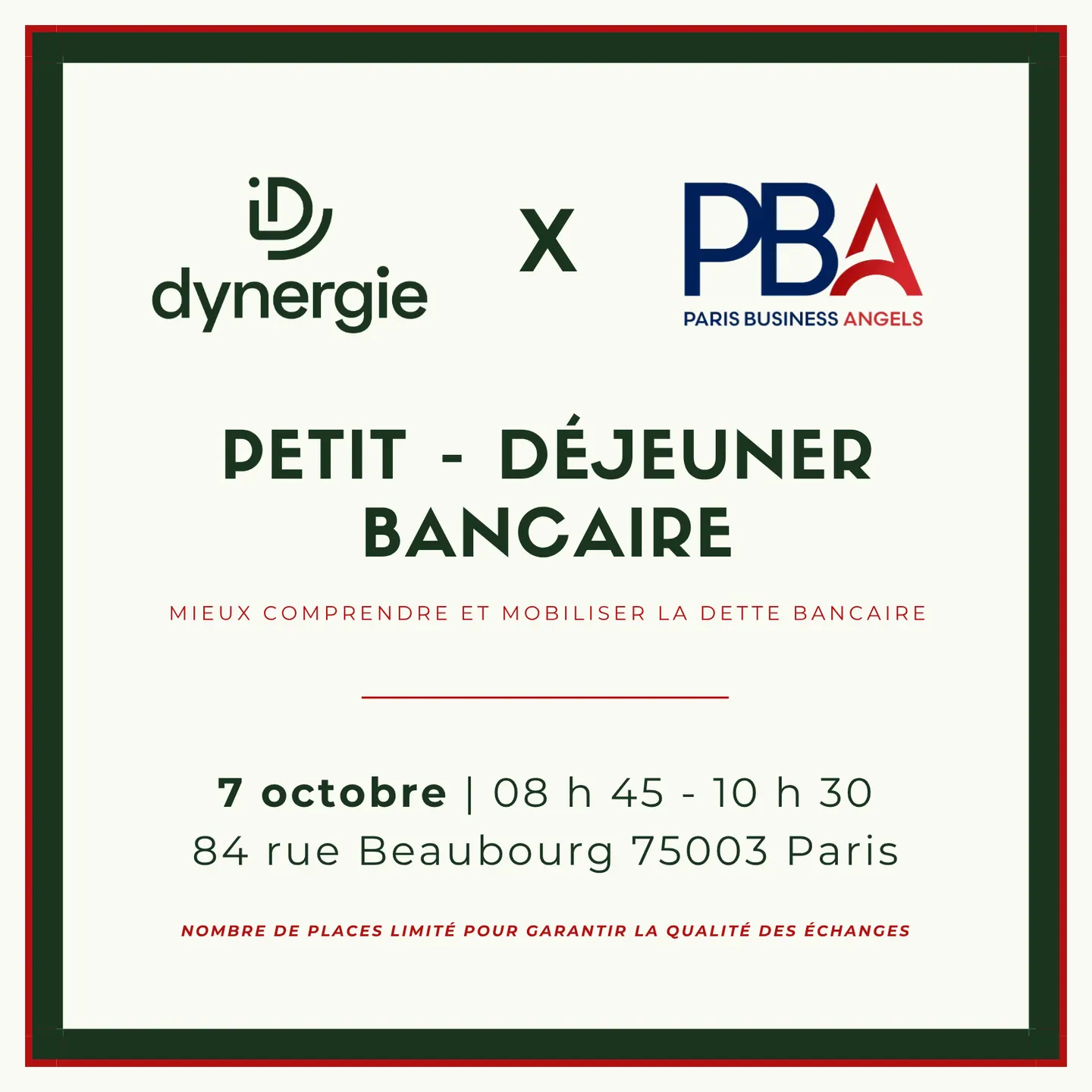 Petit-déjeuner bancaire : mieux comprendre et mobiliser la dette bancaire (Dynergie x PBA)