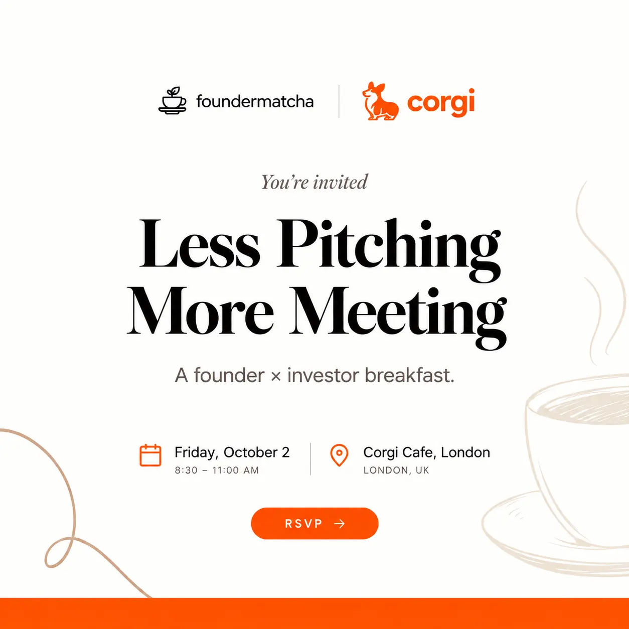 Foundermatcha x Corgi breakfast
