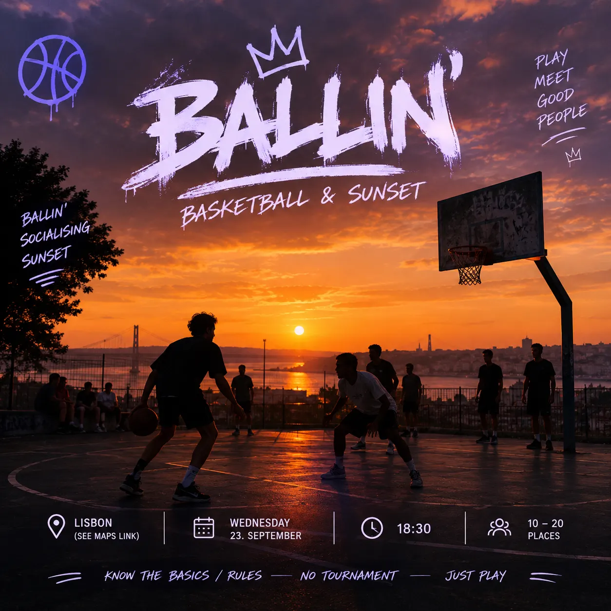 š BALLINā ā Basketball & Sunset