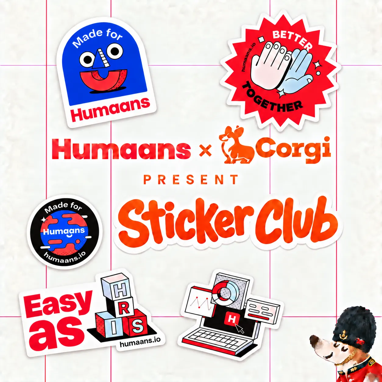 Humaans x Corgi: Sticker Club