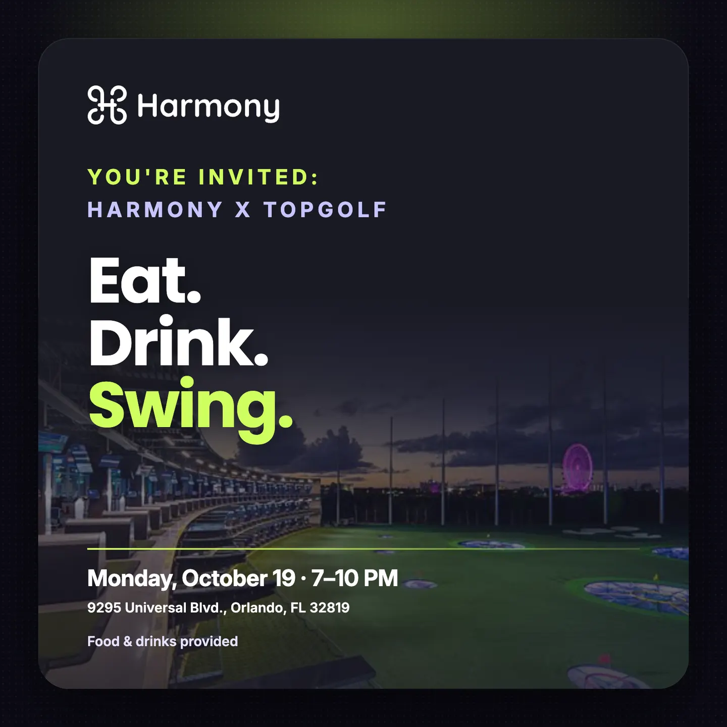 Harmony Night at Topgolf