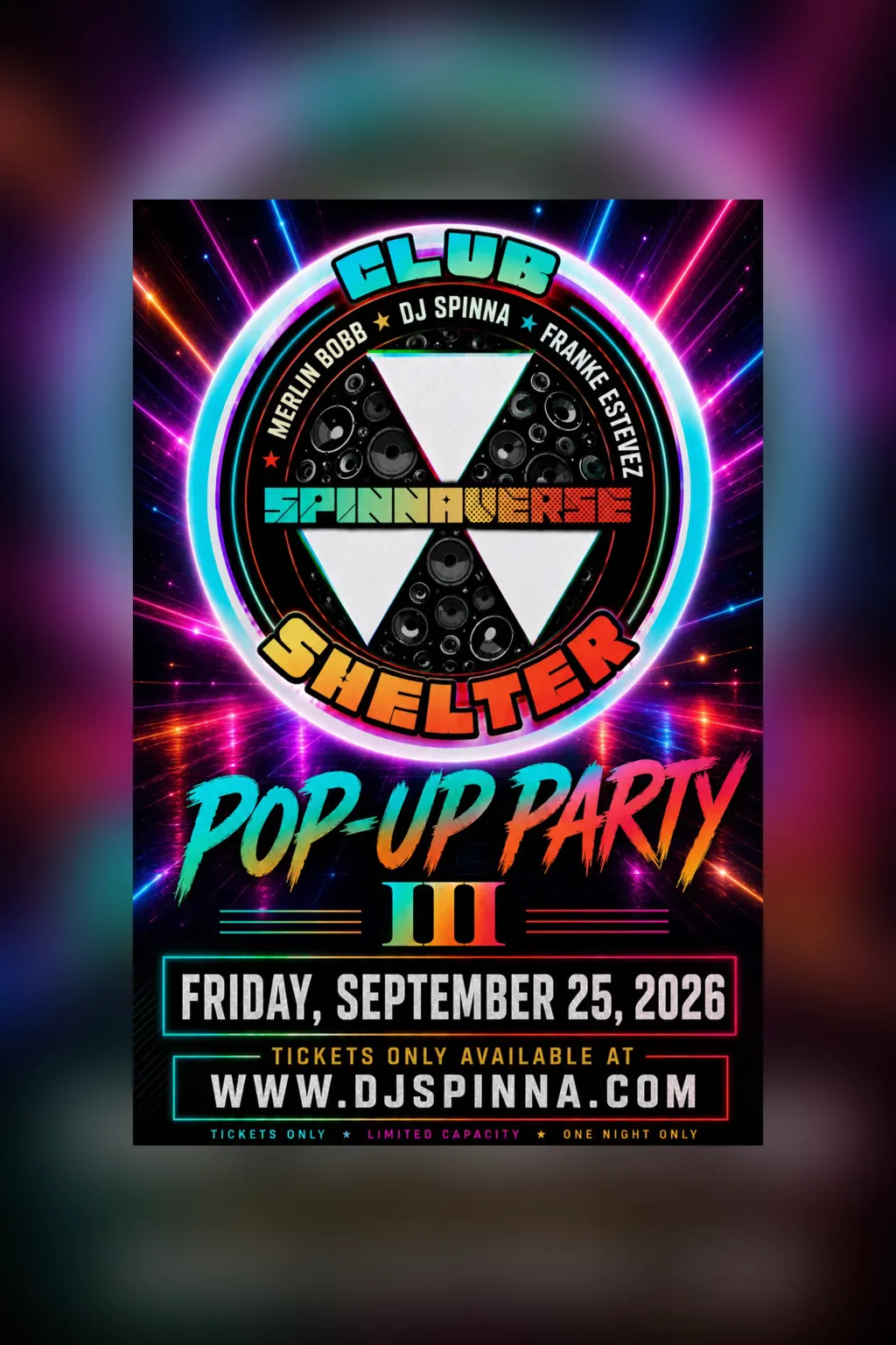CLUB SHELTER PopUp Party-Part III @ The SpinnaVerse - Friday 9•25