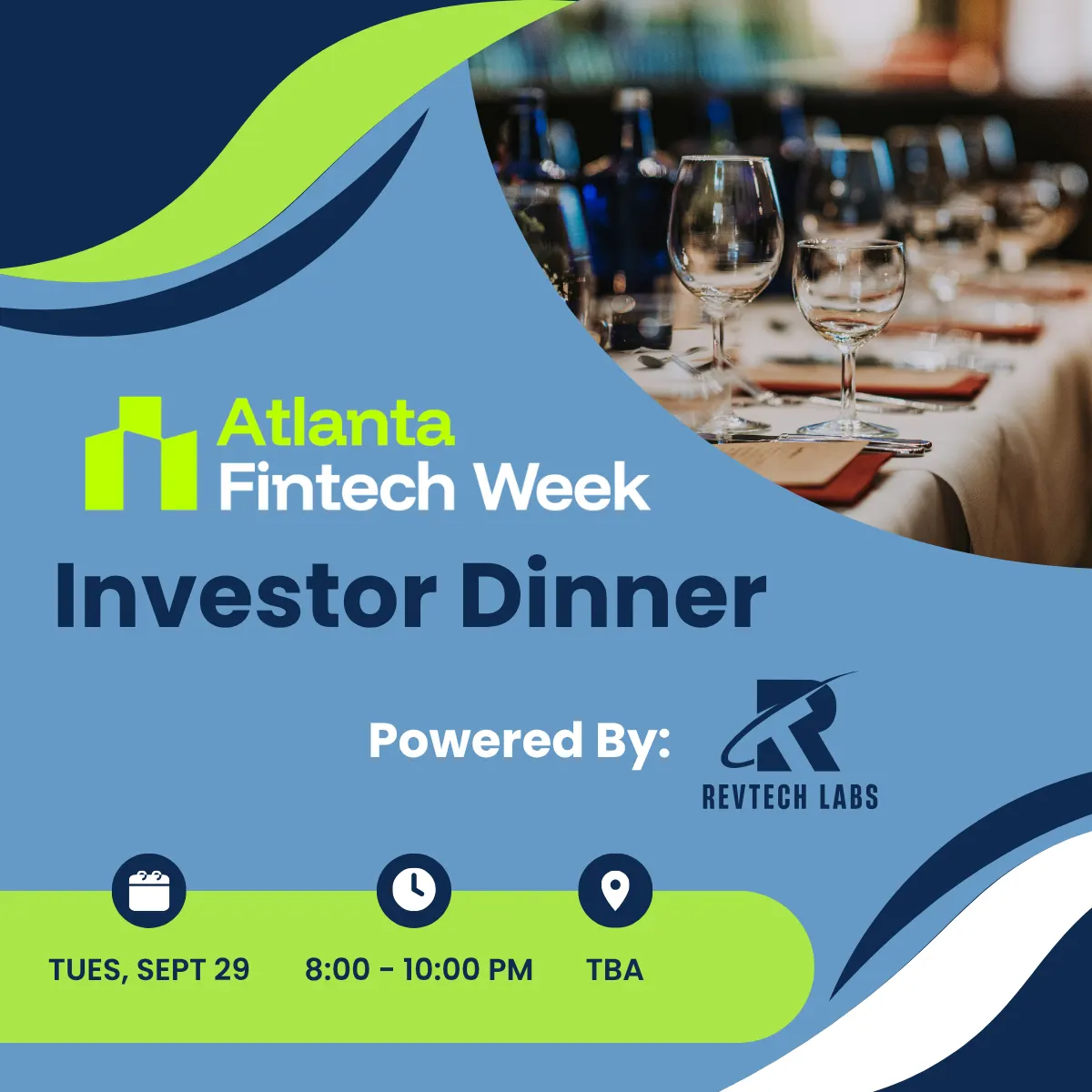 Investor Dinner for Atlanta Fintech Week Powered By RevTech Labs