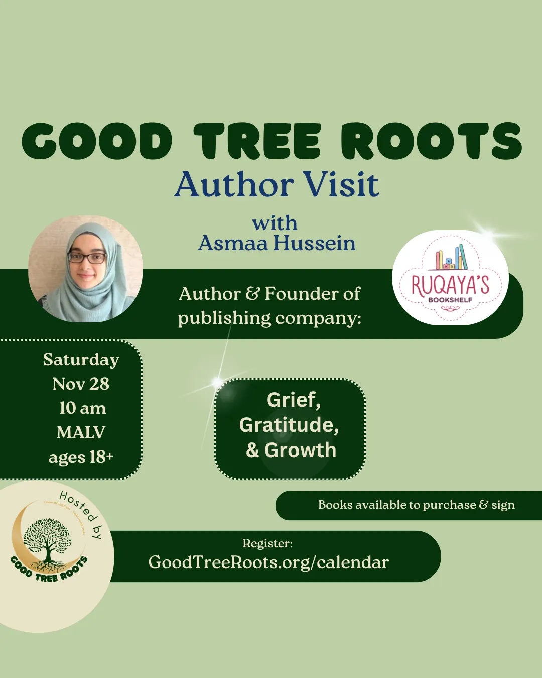 Author Visit: Grief, Gratitude, & Growth